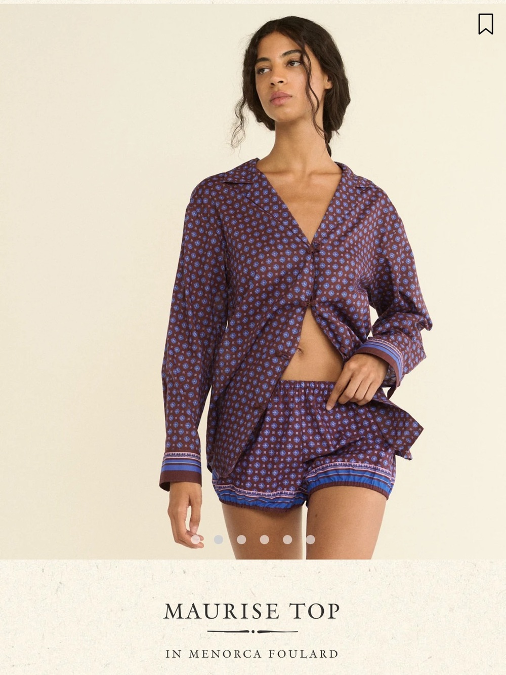 Doen Maurice Top Menorca Foulard Size XS